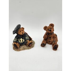 Lot of 2 Boyds Bears Figurines Humboldt The Simple Bear& Christian by The Sea